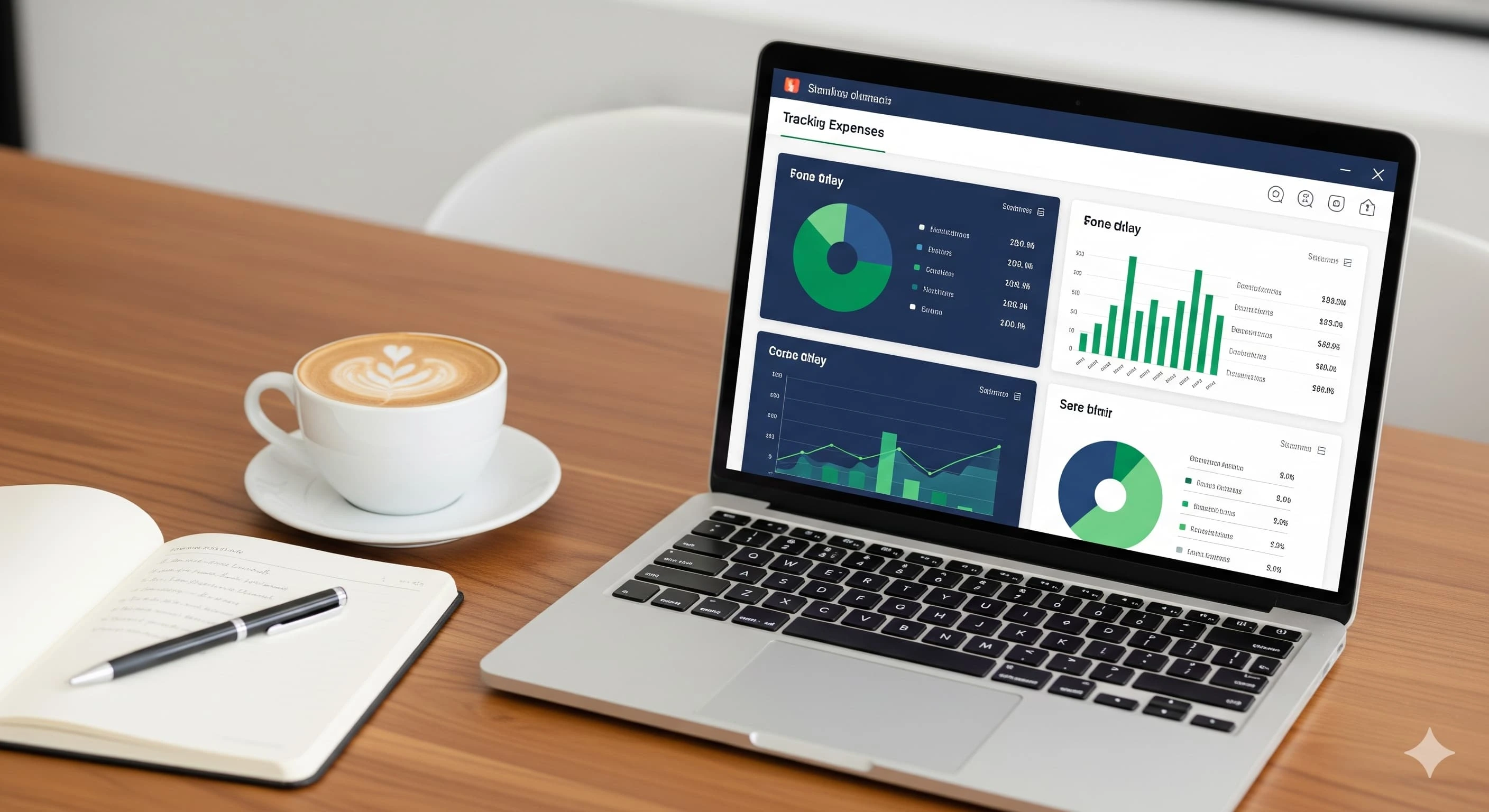 Tracking expenses on a laptop using Accountable accounting software